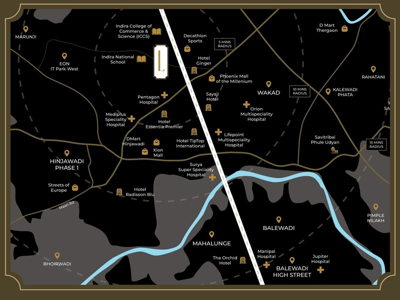 Saheel 5 Star Location Map